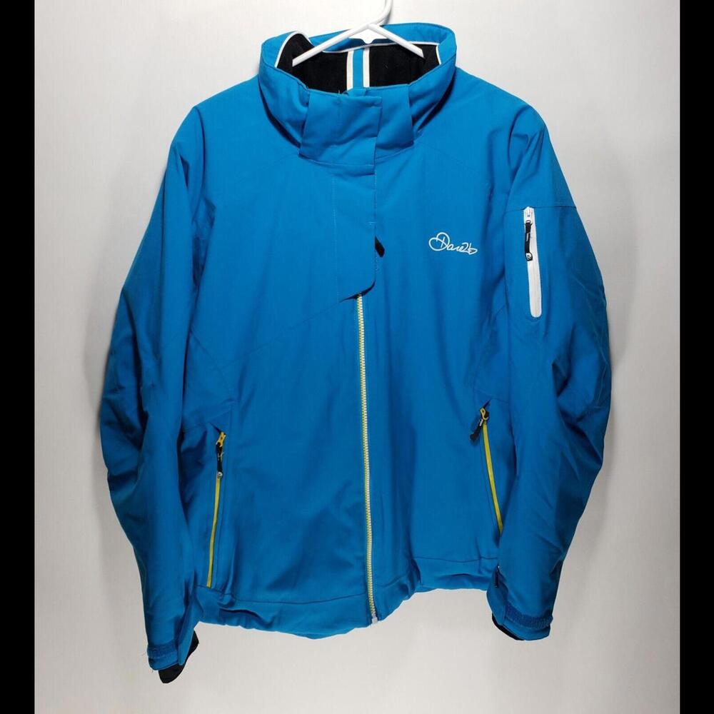 Mens DARE 2B Blue Ski Snowboarding Full Zip Hooded Jacket ARED DWP141 Size 14‎ M